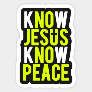 Know Jesus Know Peace Sticker